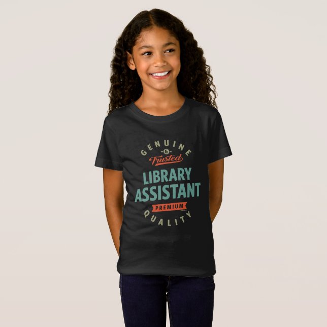 Bibliotek Assistant T-shirt (Hel framsida)