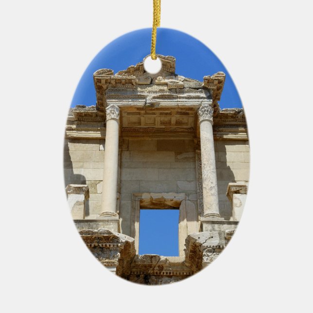 Bibliotek av den Celsus prydnaden Julgransprydnad Keramik (Framsidan)