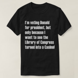 Bibliotek av kongressen vände in i ett kasino tee shirt