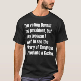 Bibliotek av kongressen vände in i ett kasino tee shirt