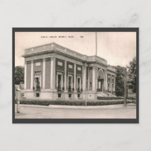 Bibliotek, Beverly, MORSA Vintagen Vykort