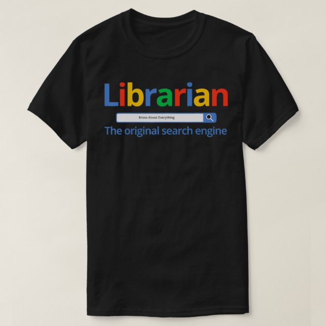 Bibliotek, Bibliotek i den ursprungliga sökmotorn T Shirt (Design framsida)