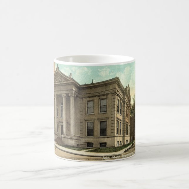 Bibliotek Binghamton NY vintage 1909 Kaffemugg (Center)