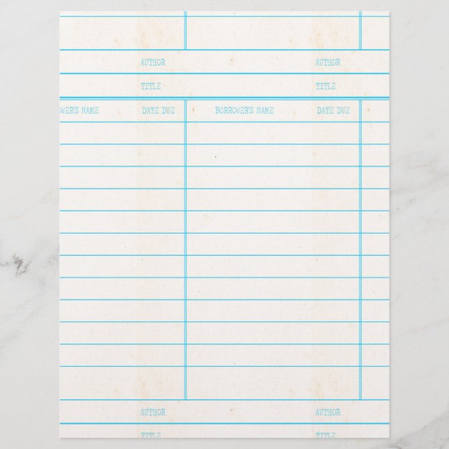 Bibliotek Bok förfallokort för förfallodatum (Framsida)