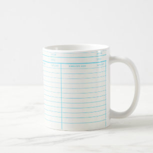 Bibliotek Bok förfallokort för förfallodatum Kaffemugg