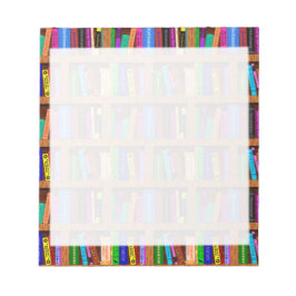 Bibliotek Bok Shelf Mönster för läsare Anteckningsblock