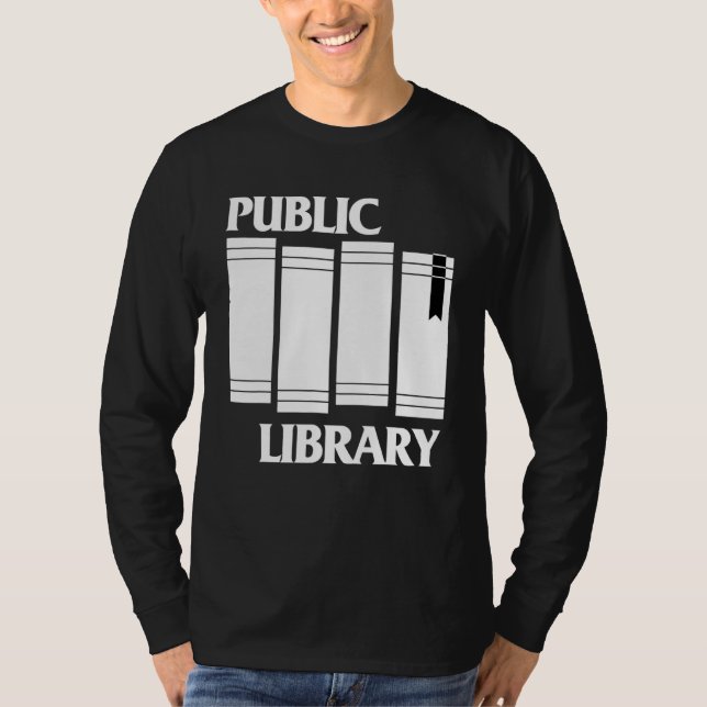 Bibliotek Bok T Shirt (Framsida)