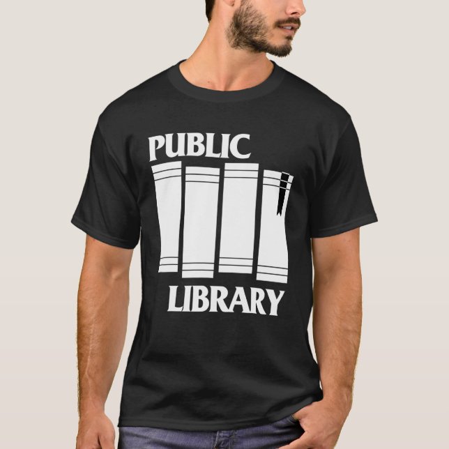 Bibliotek Bok T Shirt (Framsida)