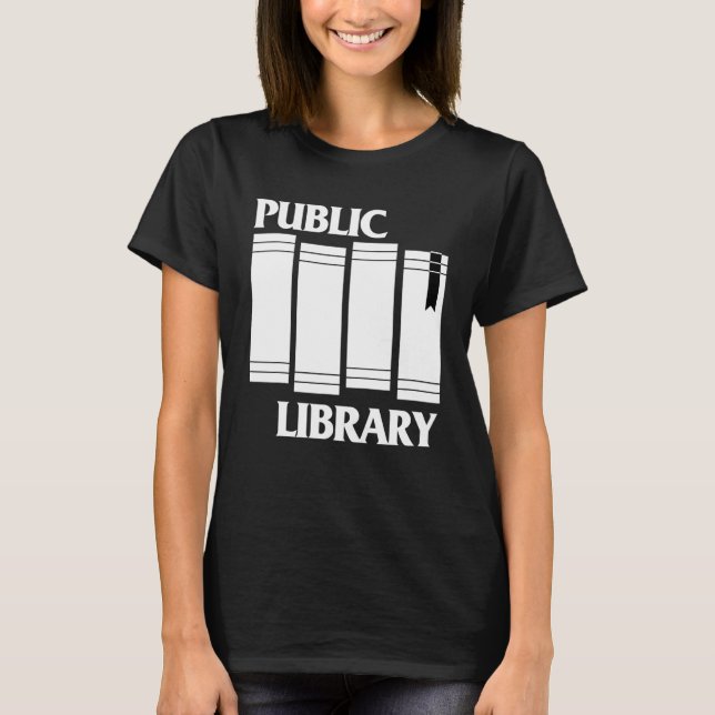 Bibliotek Bok T Shirt (Framsida)