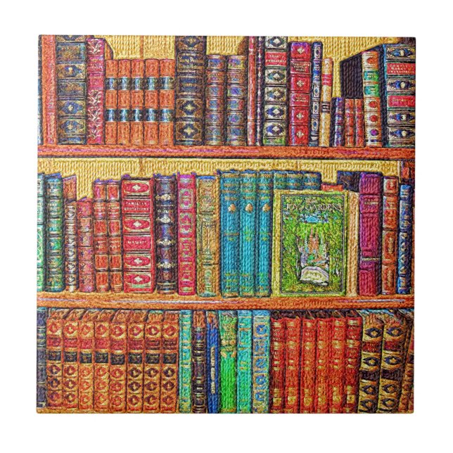 Bibliotek Bokar Kakelplatta (Framsidan)