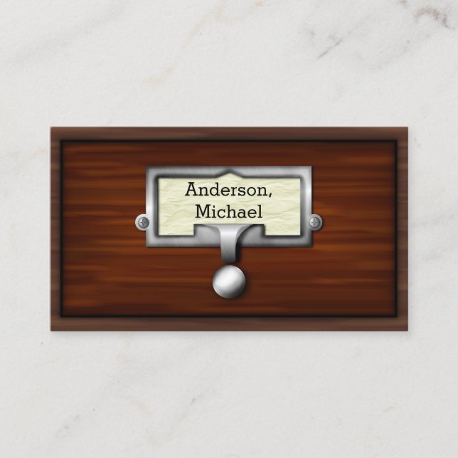 Bibliotek Bokar Katalogförfattare för bibliotekspr Visitkort (Framsida)