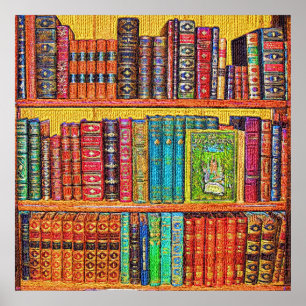 Bibliotek Bokar Poster