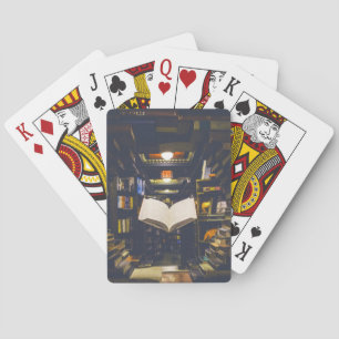 Bibliotek Bokar Shelses Open Bok Read Casinokort