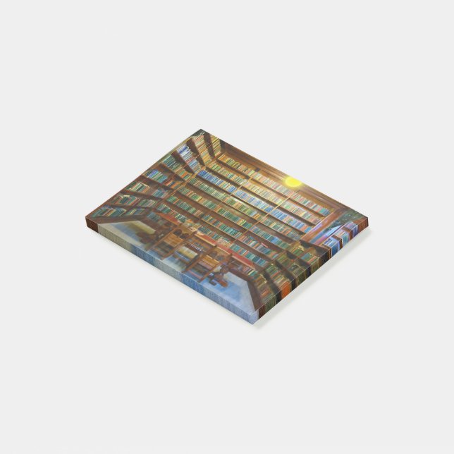 Bibliotek Bokar Vatten Färg, Post-it Block (Vinklad)