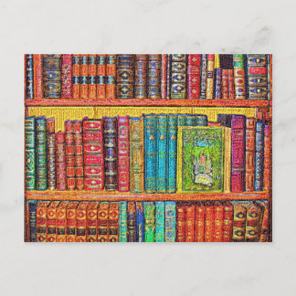 Bibliotek Bokar Vykort