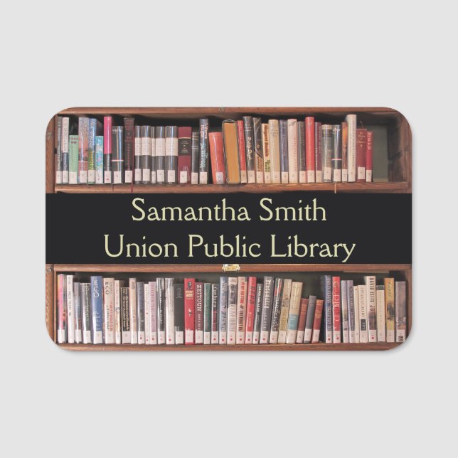 Bibliotek Bookshelf Design Namn bricka Namnbricka (Framsida)