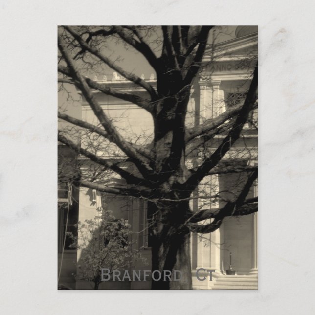 Bibliotek Branford, Ct-vykort Vykort (Framsida)