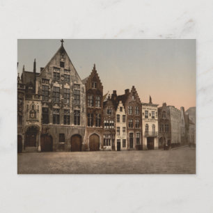 Bibliotek, Brygge, Belgien Vykort