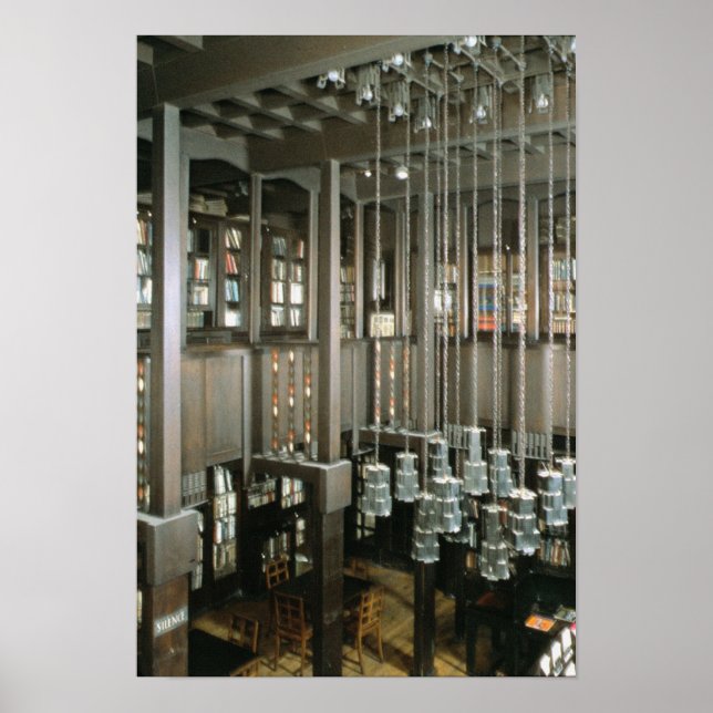 Bibliotek, byggt 1897-99 poster (Framsidan)