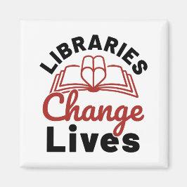 Bibliotek Byt liv för bibliotekarie Magnet