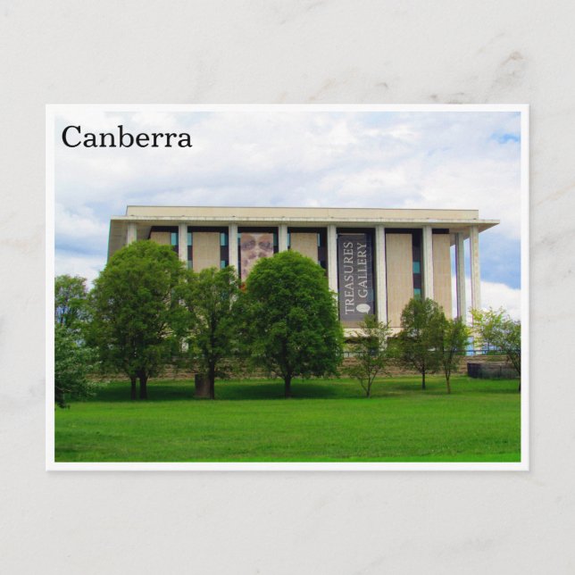 bibliotek canberra vykort (Framsida)
