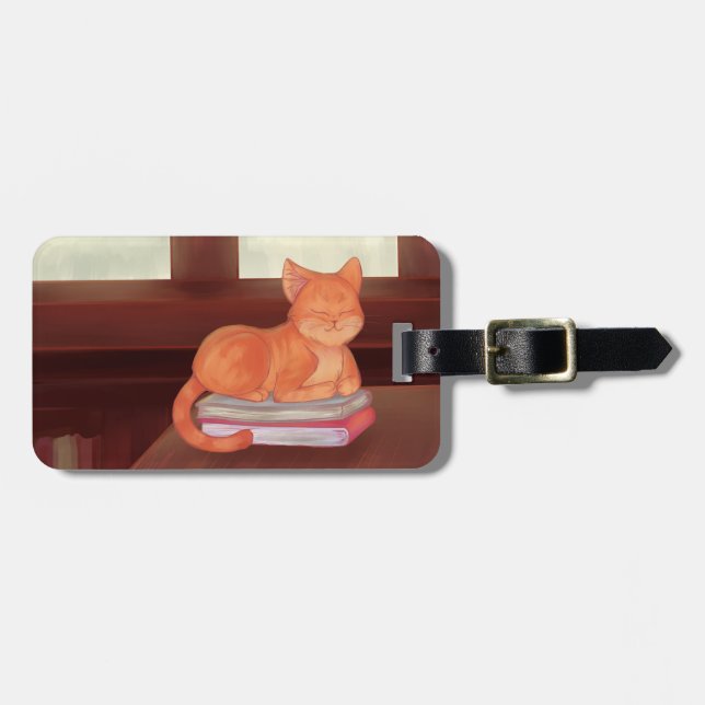 Bibliotek Cat Bagagebricka (Horisontell Framsida)