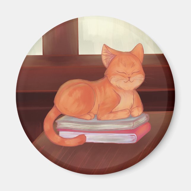 Bibliotek Cat Magnet (Framsidan)