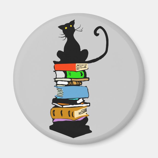 Bibliotek Cat Magnet (Framsidan)