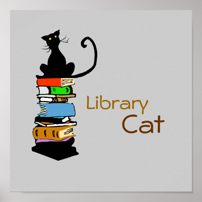 Bibliotek Cat Poster (Framsidan)
