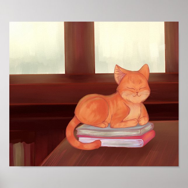 Bibliotek Cat Poster (Framsidan)