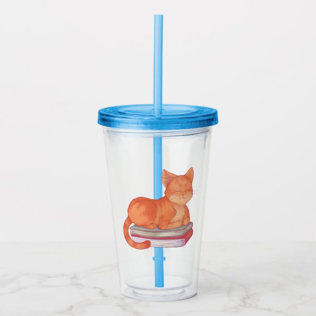 Bibliotek Cat Take Away Mugg (Framsida)