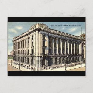 Bibliotek, Cleveland, Ohio c1934 Vykort
