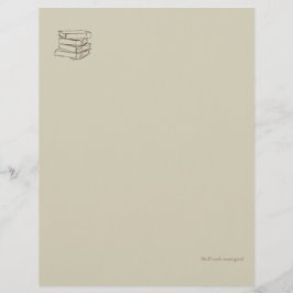 Bibliotek Dark Academia-Minimalistiska Vintageböck Brevhuvud