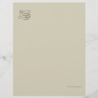Bibliotek Dark Academia-Minimalistiska Vintageböck Brevhuvud