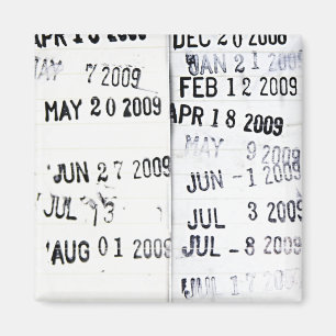 Bibliotek Date Frimärke Magnet