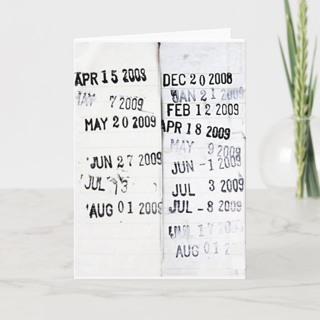 Bibliotek datum Frimärke hälsningskort Kort (Framsida)