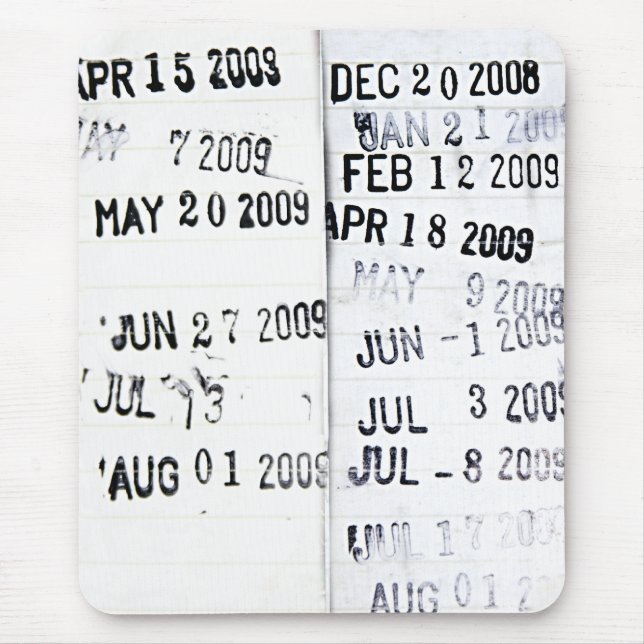 Bibliotek Datum Frimärke Mousepad Musmatta (Framsidan)