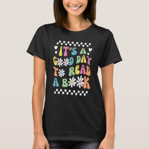 Bibliotek Det är Bran att läsa Bok Groovy Reading T Shirt
