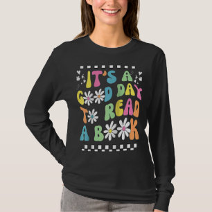 Bibliotek Det är Bran att läsa Bok Groovy Reading T Shirt