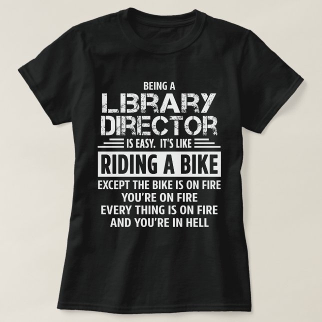 Bibliotek direktör t shirt (Design framsida)