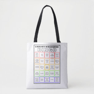 Bibliotek Diskurs Bingo Shirt Tote Bag Tygkasse