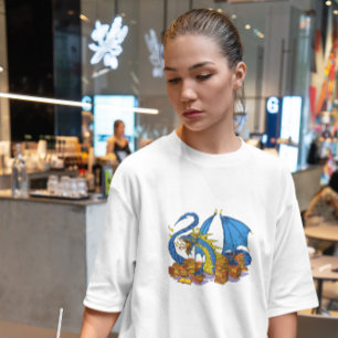 Bibliotek Dragon with Bokar T Shirt