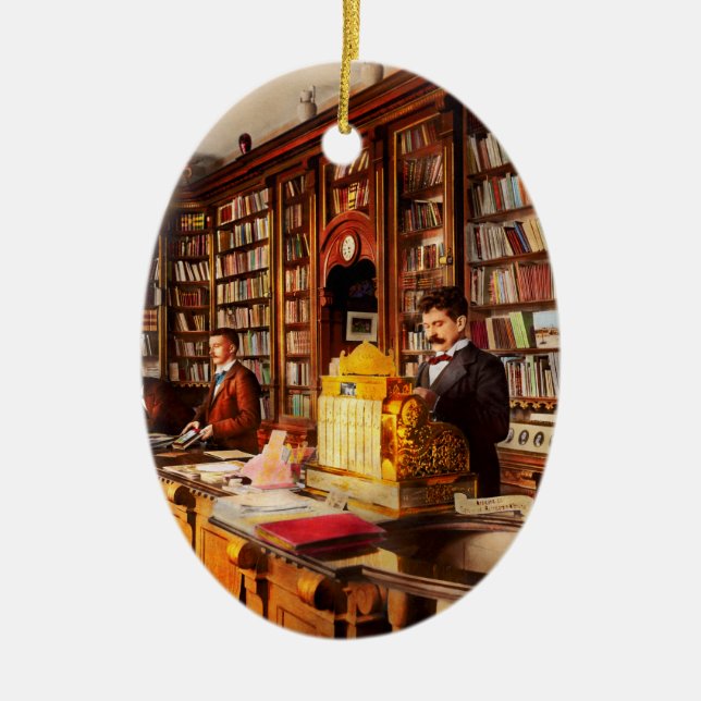 Bibliotek - En ny idé 1895 Julgransprydnad Keramik (Framsidan)