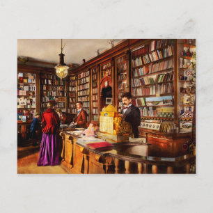 Bibliotek - en ny idé 1895 vykort