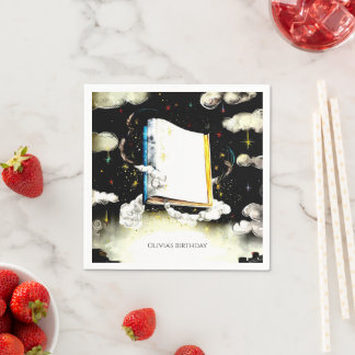 Bibliotek Fairytale Anpassningsbar Storybook Birth Pappersservett