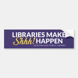 Bibliotek får Shhh att hända Bildekal