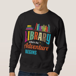 Bibliotek Fläkt - bok älskare bibliotekarisk lä Lång Ärmad Tröja