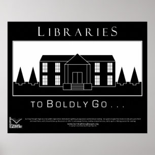 Bibliotek, för att modigt gå poster
