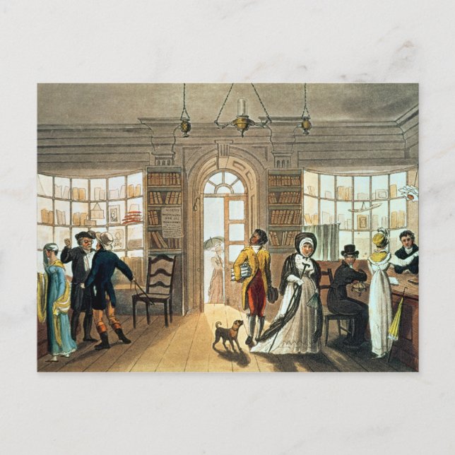 Bibliotek från "Poetical Sketches of Vykort (Framsida)