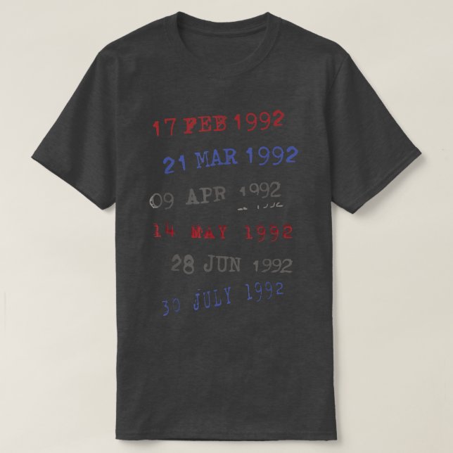 Bibliotek Frimärke 1992 T Shirt (Design framsida)